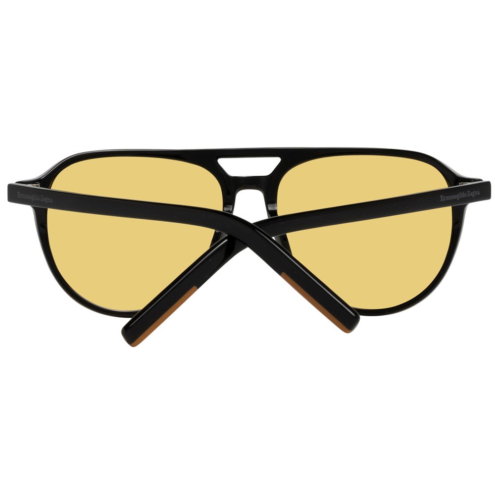 Ermenegildo Zegna Black Plastic Sunglasses