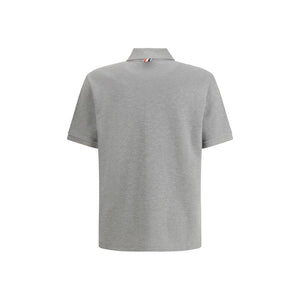 Thom Browne Gray Cotton Polo Shirt