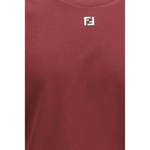 Fendi Bordeaux Cotton T-Shirt