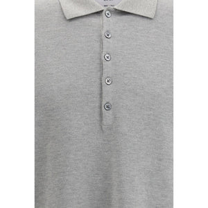 Thom Browne Gray Cotton Polo Shirt