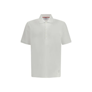 Thom Browne White Cotton Polo Shirt