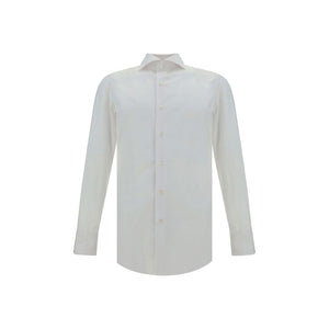 Finamore White Cotton Dress Shirt