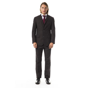 BYBLOS Brown Cotton Two-Piece Suit