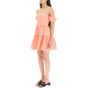 Staud Orange Cotton Casual Dress