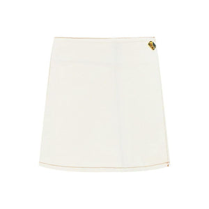Ganni White Cotton Mini Skirt