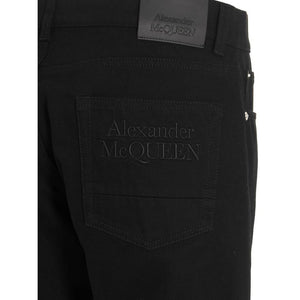 Alexander McQueen Black Cotton Skinny Jeans