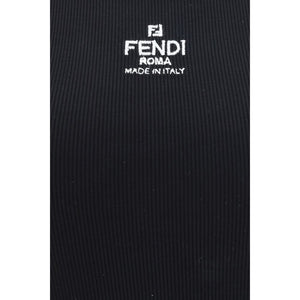 Fendi Black Cotton Tank Tops