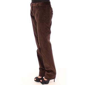 Dolce & Gabbana Brown Cotton Casual Pants