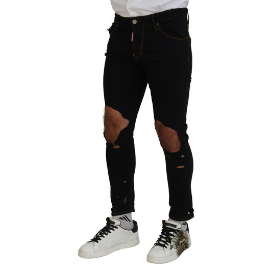 Dsquared² Black Cotton Skinny Pants