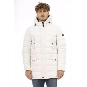Baldinini Trend White Polyester Parka
