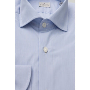 Bagutta Light Blue Cotton Dress Shirt