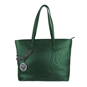 Plein Sport Green Leather Shoulder Bag