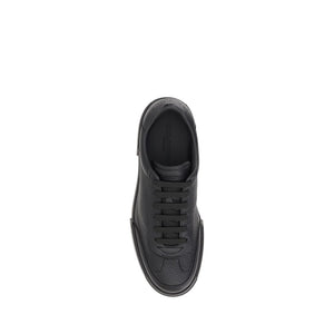 Dolce & Gabbana Black Calf Leather Bos Taurus Sneakers