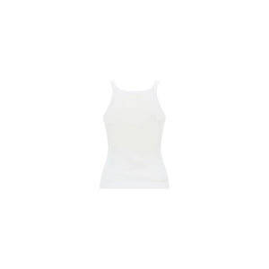 Fendi White Cotton Sleeveles T-Shirt