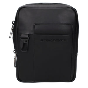 Piquadro Black Leather Crossbody Bag
