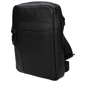Piquadro Black Leather Crossbody Bag