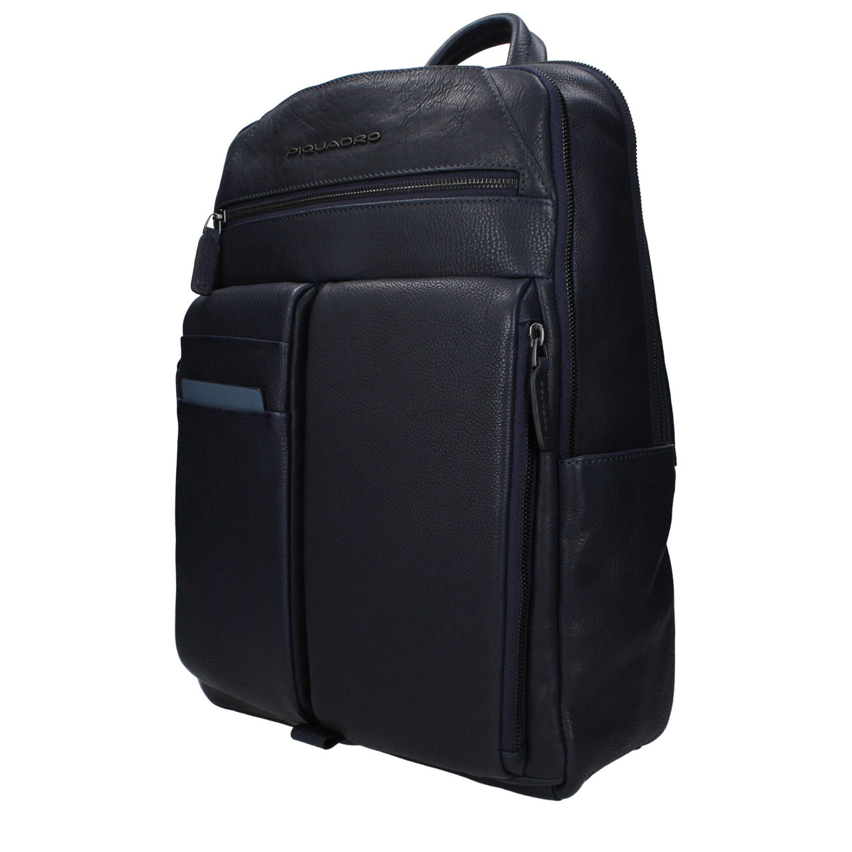 Piquadro Blue Leather Backpack