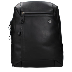 Piquadro Black Leather Backpack