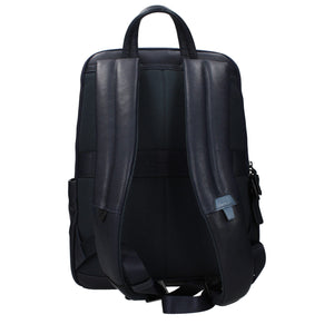 Piquadro Blue Leather Backpack