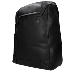 Piquadro Black Leather Backpack