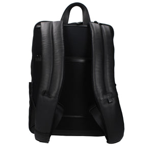 Piquadro Black Leather Backpack