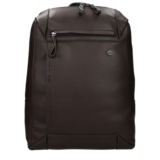 Piquadro Brown Leather Backpack