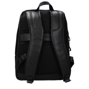 Piquadro Black Leather Backpack