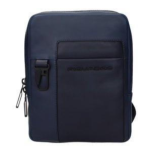 Piquadro Blue Leather Crossbody Bag