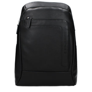 Piquadro Black Leather Backpack