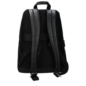 Piquadro Black Leather Backpack