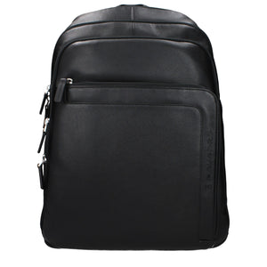 Piquadro Black Leather Backpack