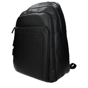 Piquadro Black Leather Backpack