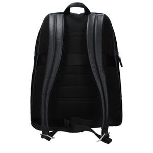 Piquadro Black Leather Backpack