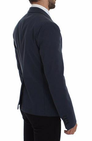 Dolce & Gabbana Blue Cotton Stretch Casual Blazer