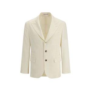 Brunello Cucinelli Cream Wool Blazer