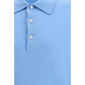 Tom Ford Light Blue Cotton Polo Shirt