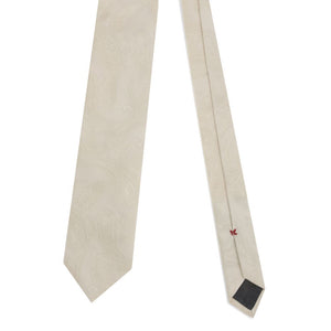 Brunello Cucinelli White Silk Tie
