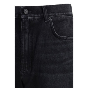Balmain Black Cotton Jeans Denim