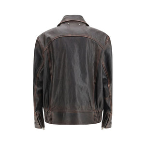 Golden Goose Brown Goatskin Bomber
