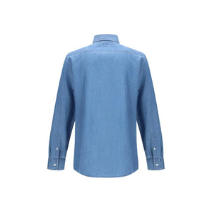 Brunello Cucinelli Blue Denim Shirt