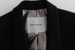 Black Coat Trench Long Draped Jacket Blazer