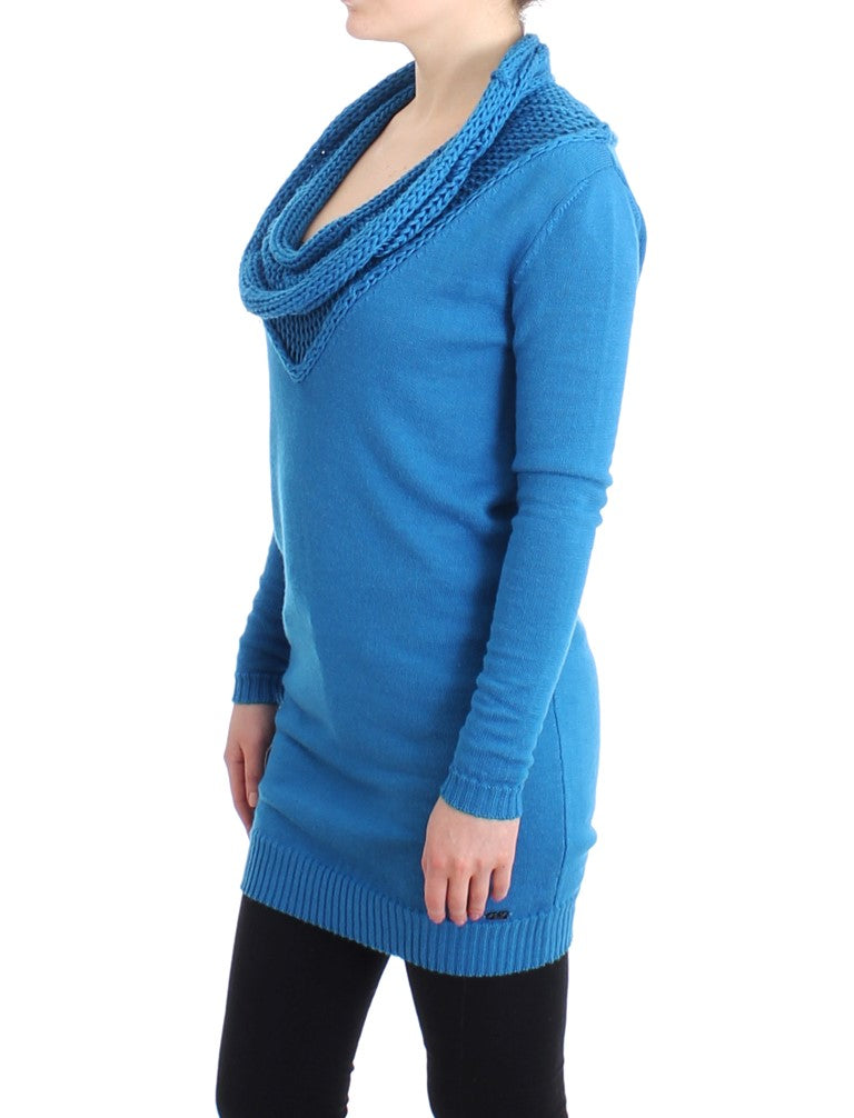 Blue scoopneck sweater
