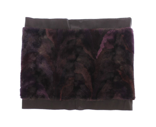 Purple MINK Fur Scarf Foulard Neck Wrap