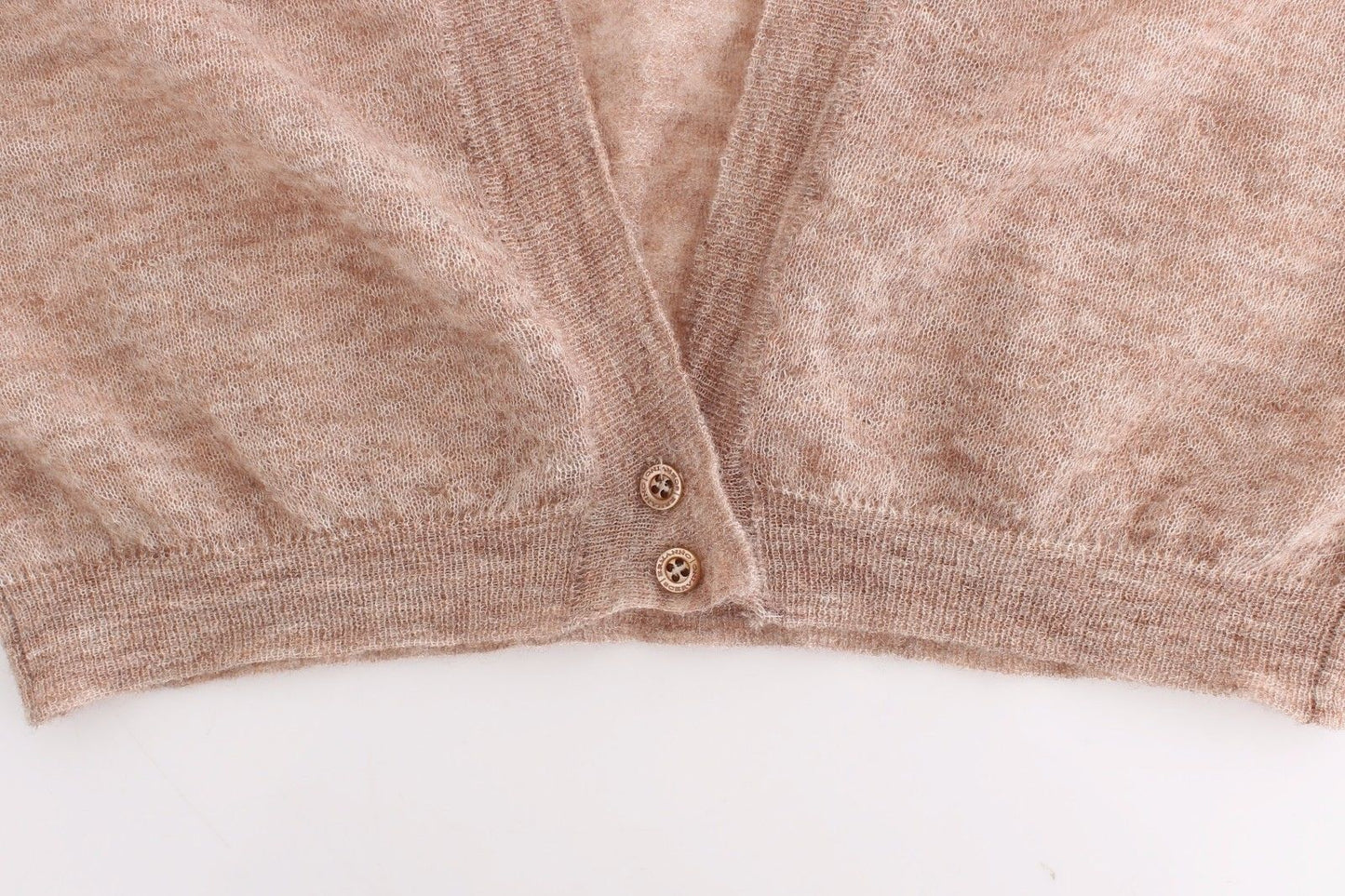 Lingerie Knit Brown Wool Sweater Cardigan