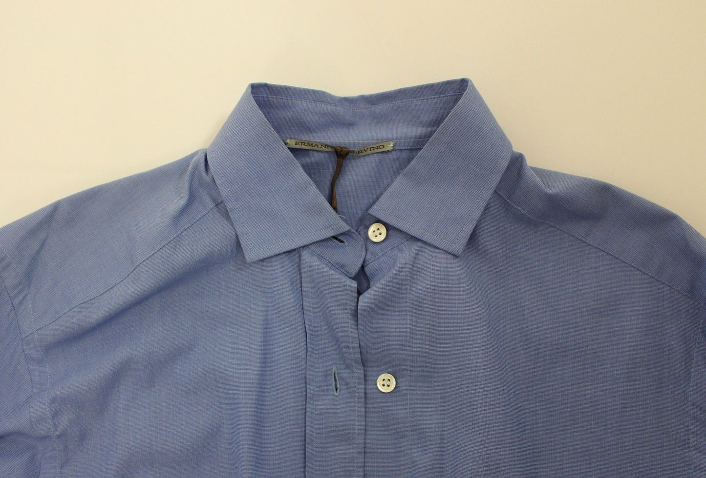 Blue Cotton Dress Classic Fit Shirt
