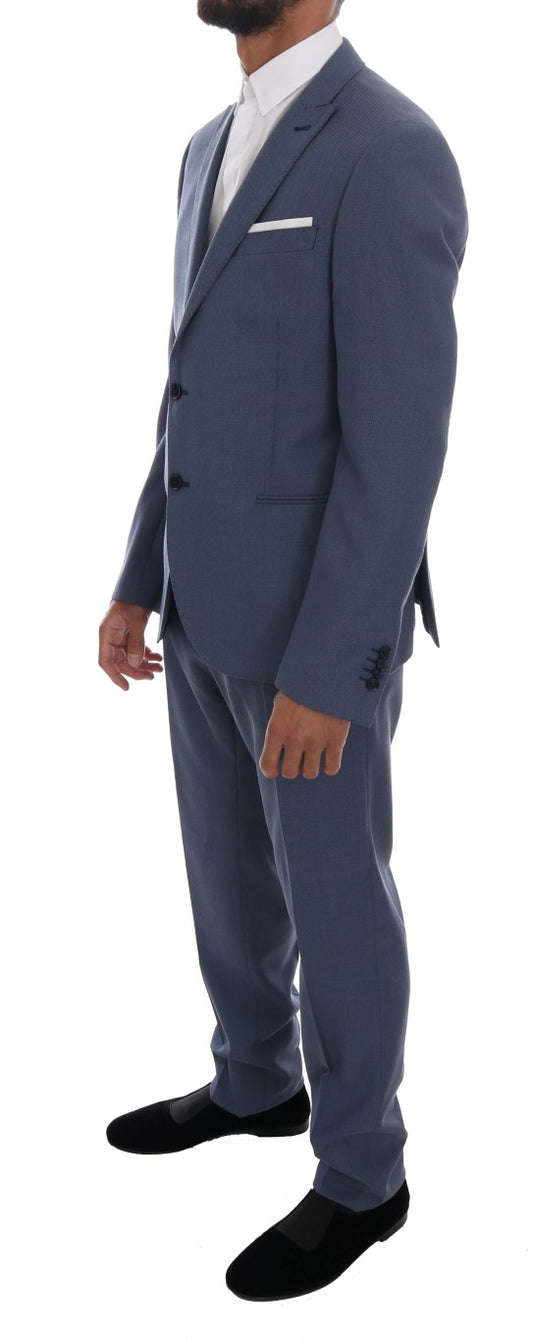 Blue Two Button Slim Fit Suit