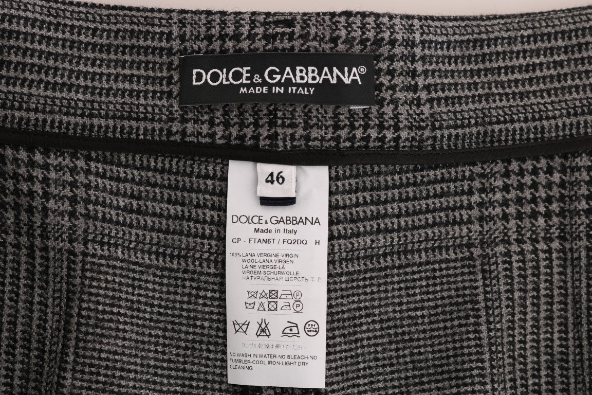 Gray Wool Capri Pants