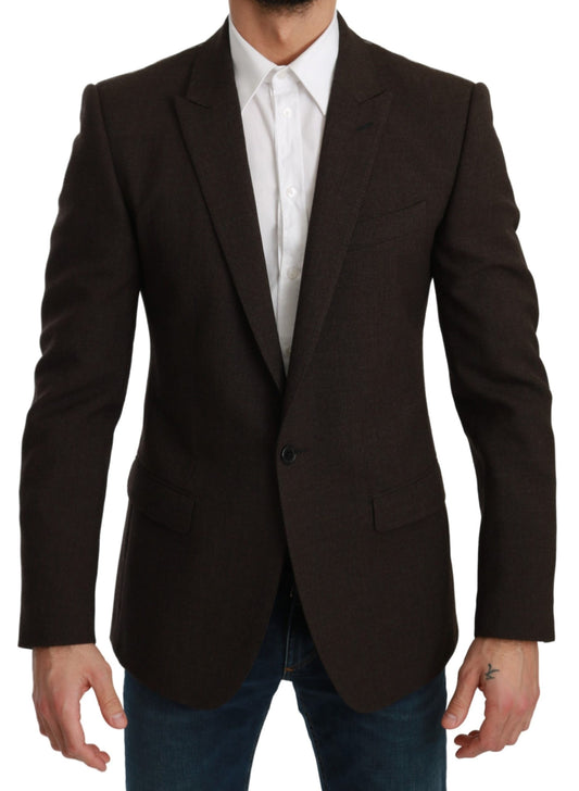 Brown Slim Fit Coat Jacket MARTINI Blazer