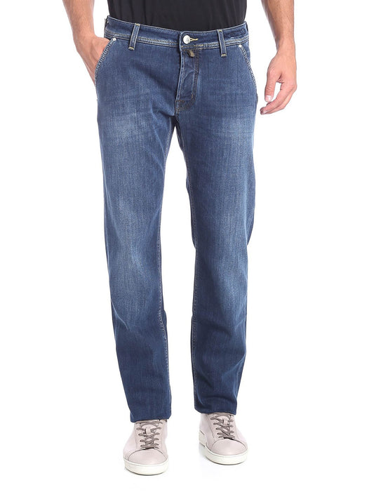 Blue Cotton Comfort Denim Jeans