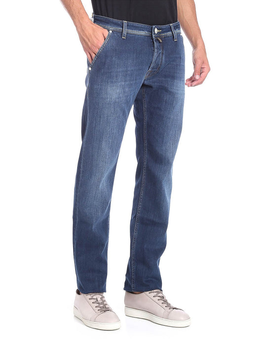 Blue Cotton Comfort Denim Jeans